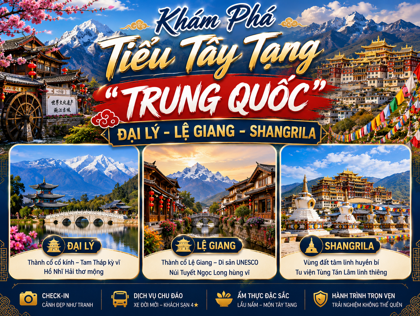 Khám Phá Tiểu Tây Tạng "TRUNG QUỐC" ĐẠI LÝ - LỆ GIANG - SHANGRILA
